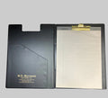 W.D. Matthews Black Clipboard with Gold Logo